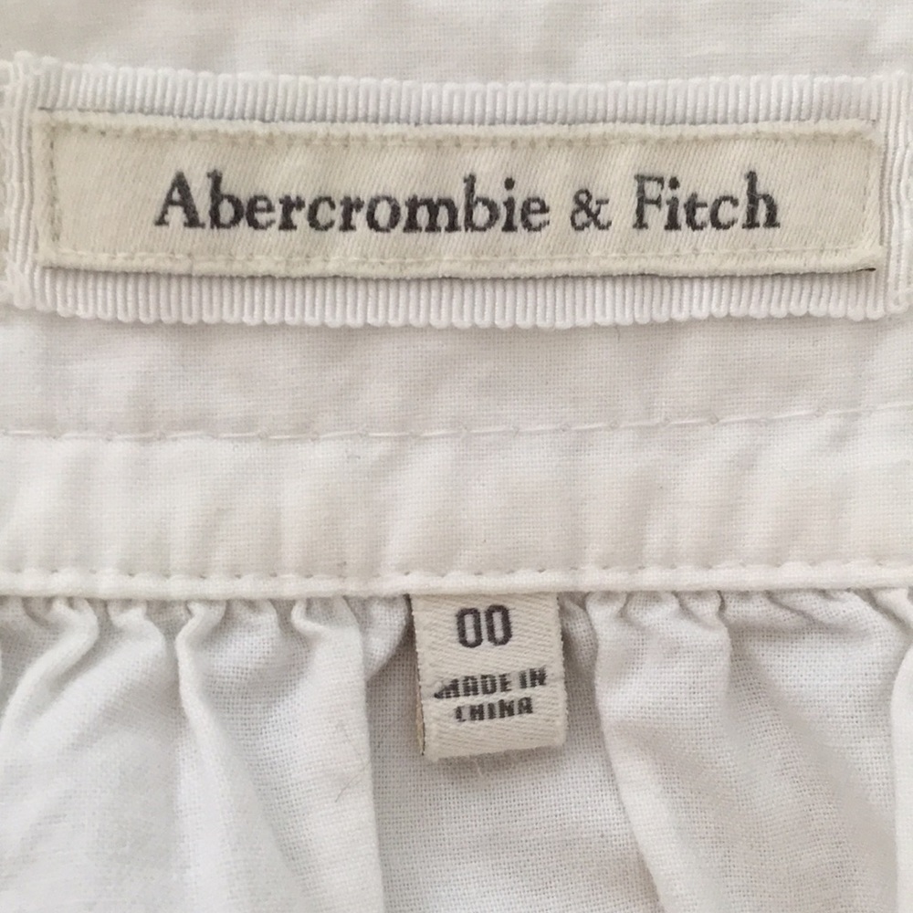 Abercrombie & Fitch White Cotton A-Line Skirt - Picture 4 of 5